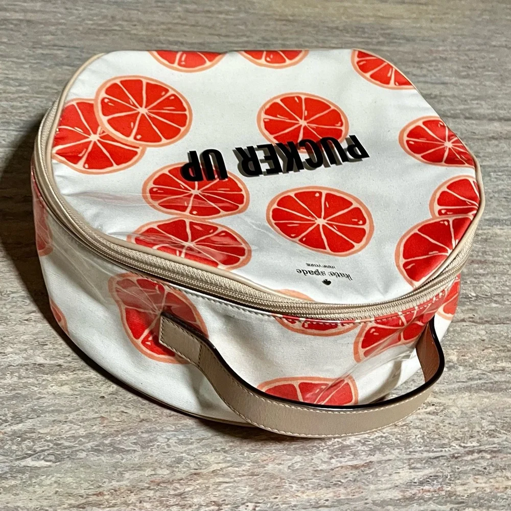 Kate Spade Citrus Print Pucker Up Cosmetic Pouch